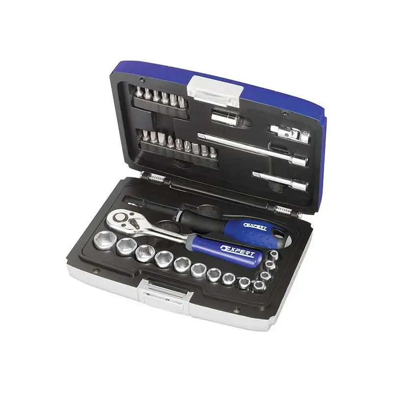 Expert 1/4in Drive Socket & Accessory Set, 34 Piece