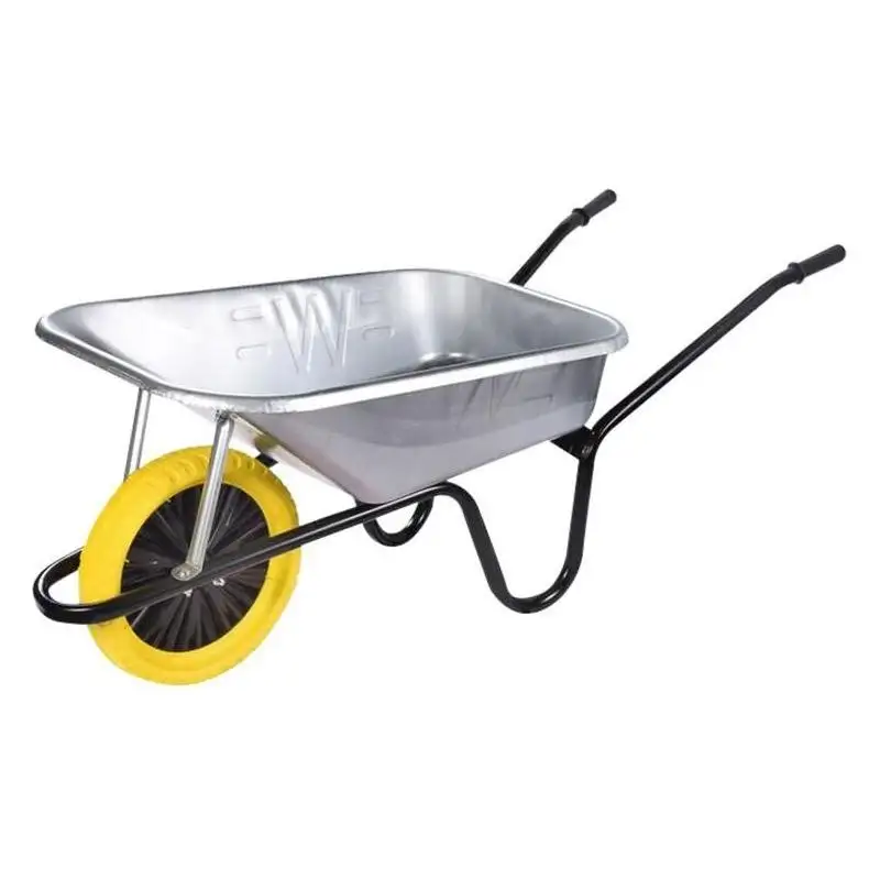 Walsall 90L Galvanised Builder's Wheelbarrow - Puncture Proof