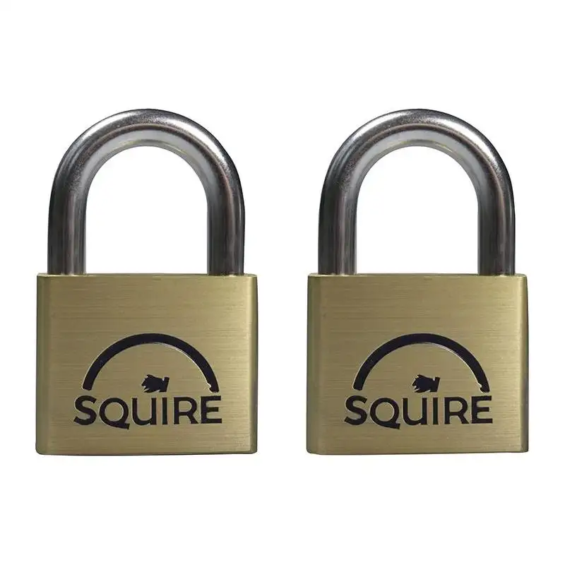 Squire LN5T Lion Brass Padlocks 5-Pin 50mm Twin Pack