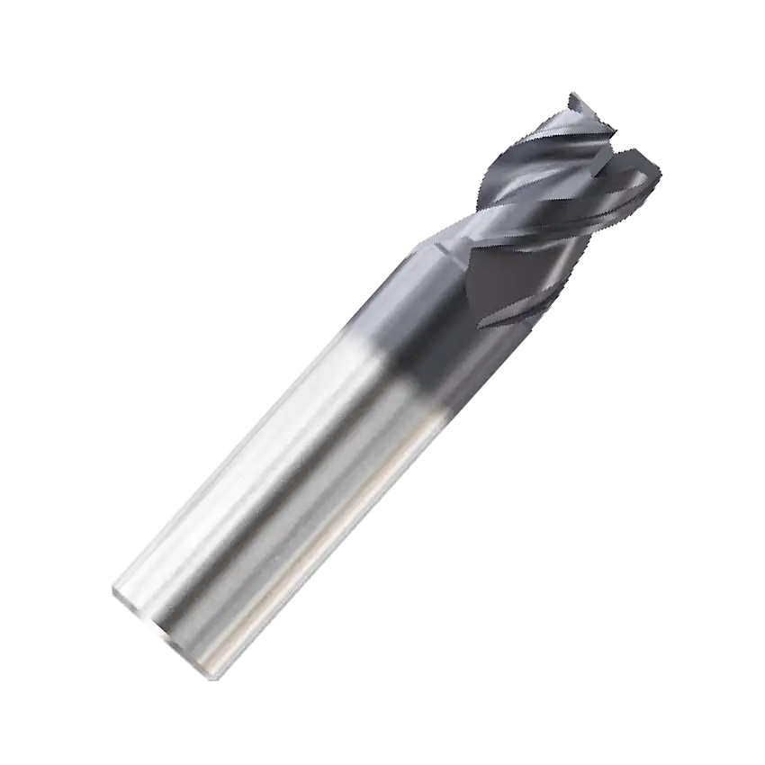 11.7mm 3 Flute Corner Radius EV Mills Milling Cutter, Y-Coated Ultra Fine Carbide End Mill for Keyway Milling, Plain Shank - GMK60 Series (YG-1)