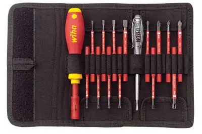 Wiha 14PC SlimVario Electric Screwdriver and Bit Holder Set