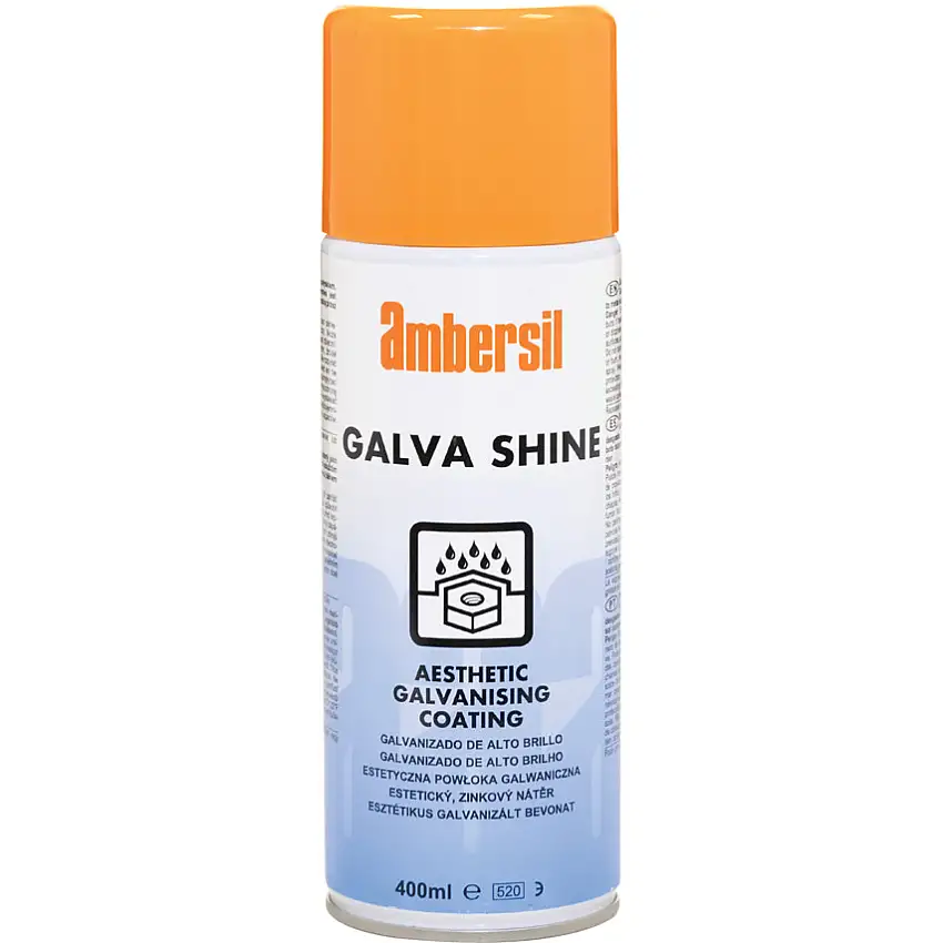ambersil Galva Shine, Aesthetic Galvanised Coating Aerosol, 400ml