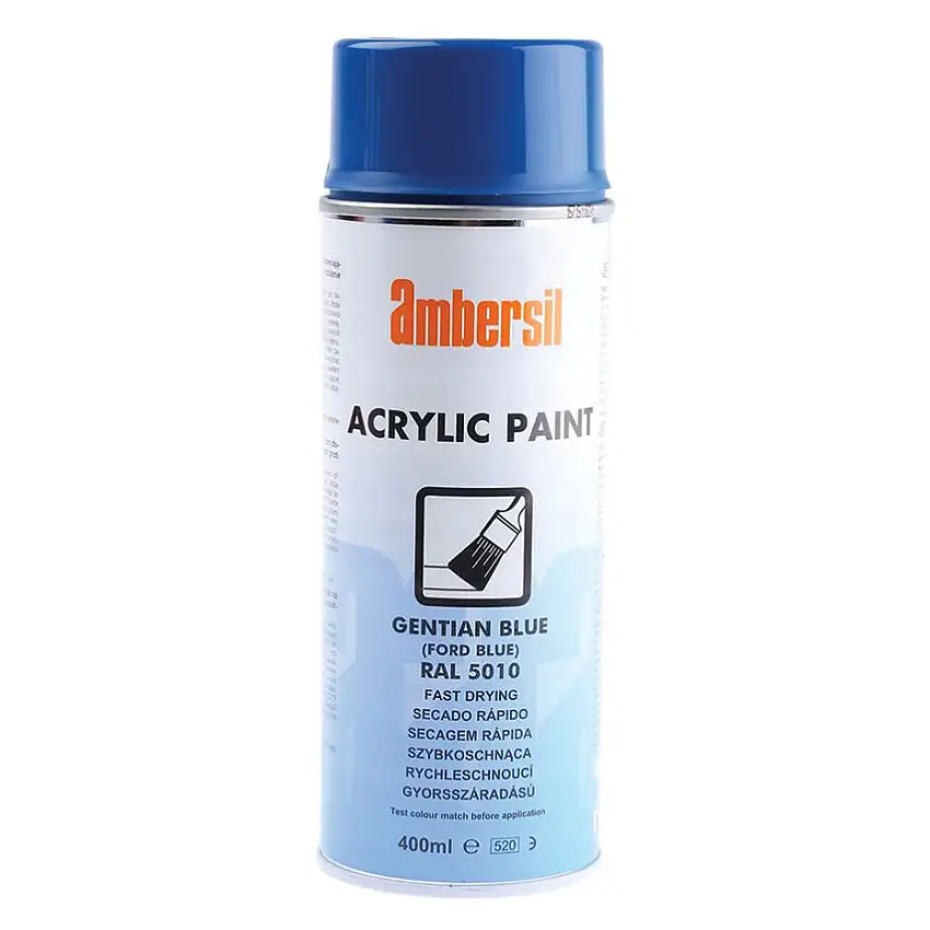 ambersil Acrylic Aerosol Spray Paint, Gentian Blue- 400ml