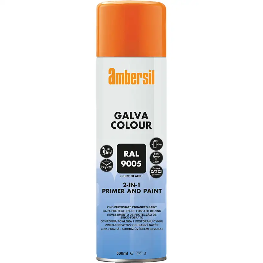 ambersil Paint Aerosol, Black, 500ml
