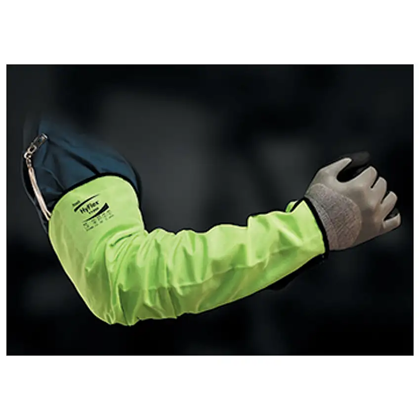 Ansell 11-200 Cut Resistant Sleeve, Yellow, Fibreglass/Nylon/Polyester, 475mm, EN388 2, 5, 2, 4