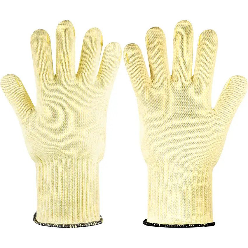 Ansell 43-113 Mercury Heat Resistant Gloves, Cotton/Kevlar® Liner, Uncoated, Yellow, 350°C Max. Temp, Size 10