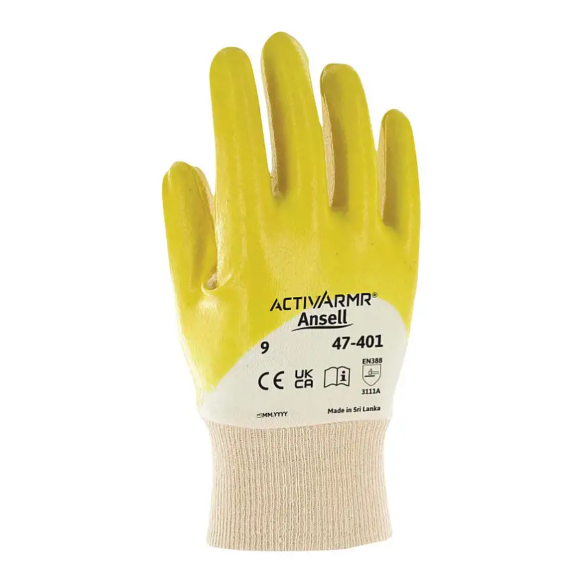 Ansell 47-401 3/4 DIPPED NITRILE GLOVES (SZ-7)