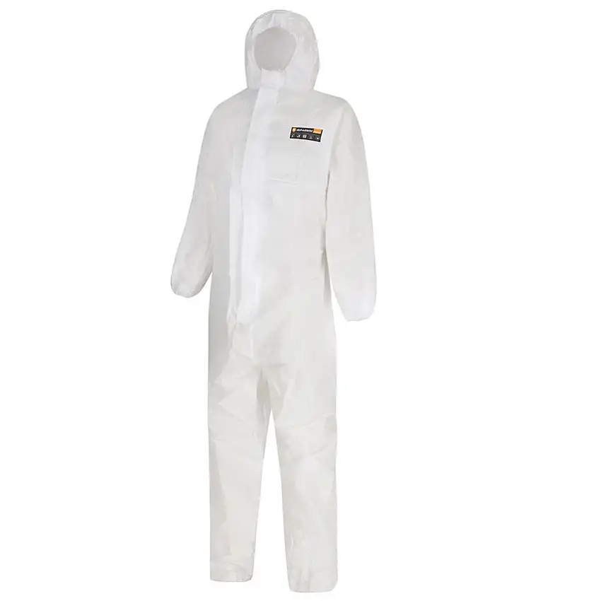 Alpha Solway Alphashield 2000CP, Chemical Protective Coveralls, Disposable, Type 5/6, White, Polyethylene/Polypropylene, Chest 84 - 92cm, S