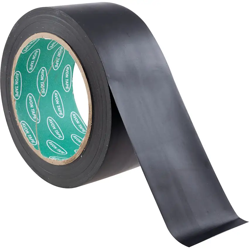 Avon Adhesive, Hazard Tape, PVC, Black, 50mm x 33m