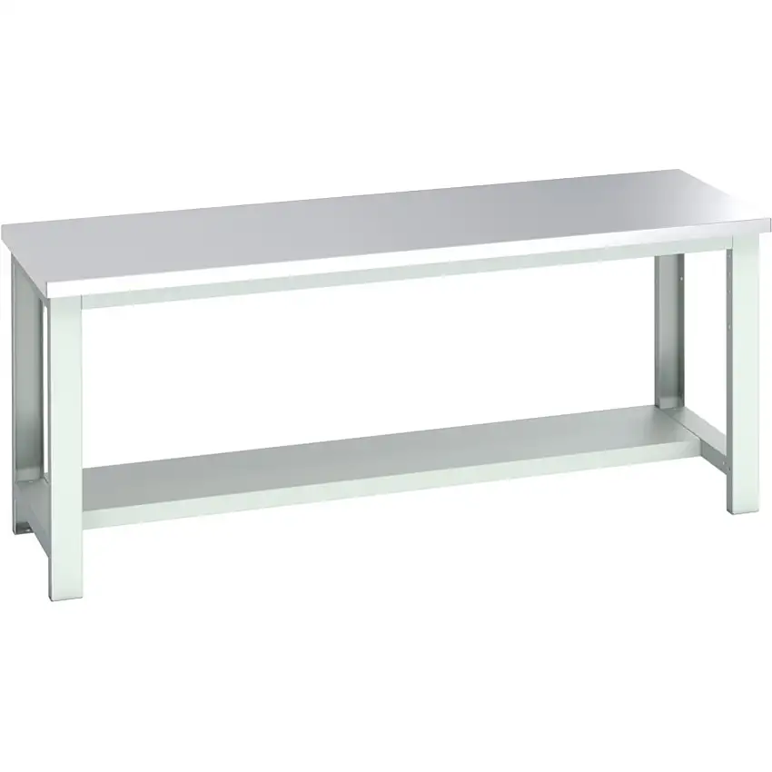 bott CUBIO FRAME BENCH HALF BASE SHELF STAINLESS STEEL 2000X750X840mm