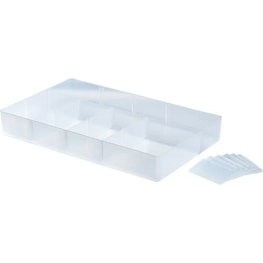 Whitefurze Storage box Natural / Clear, 45mm x 210mm x 340mm