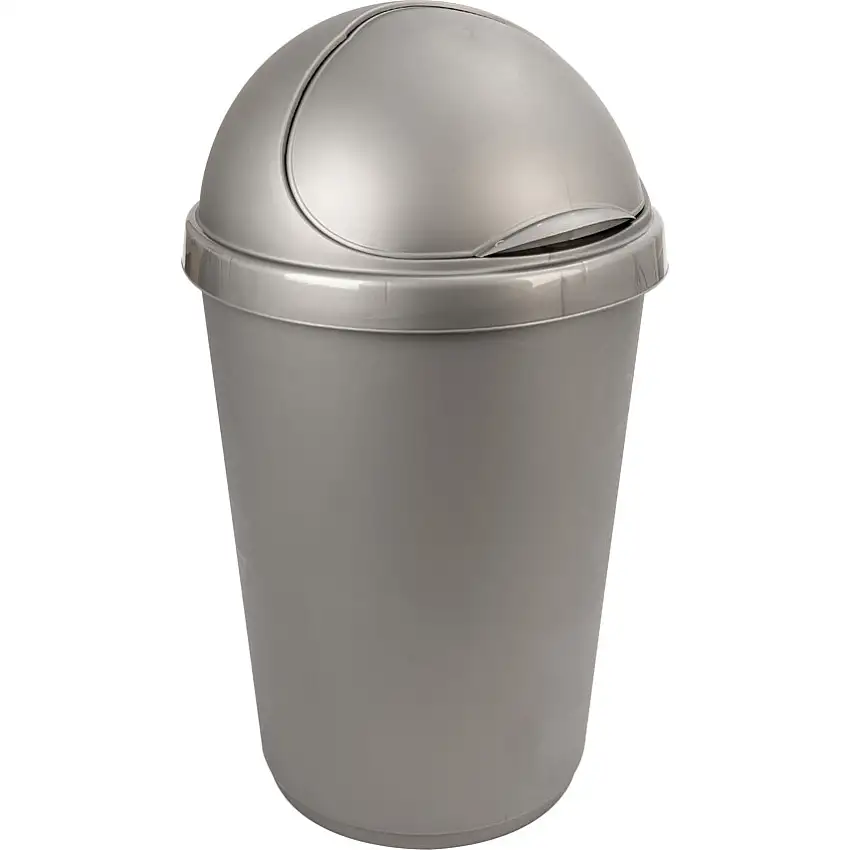 Whitefurze H10BB2 Bullet Grey Waste Bin - 50 Litre