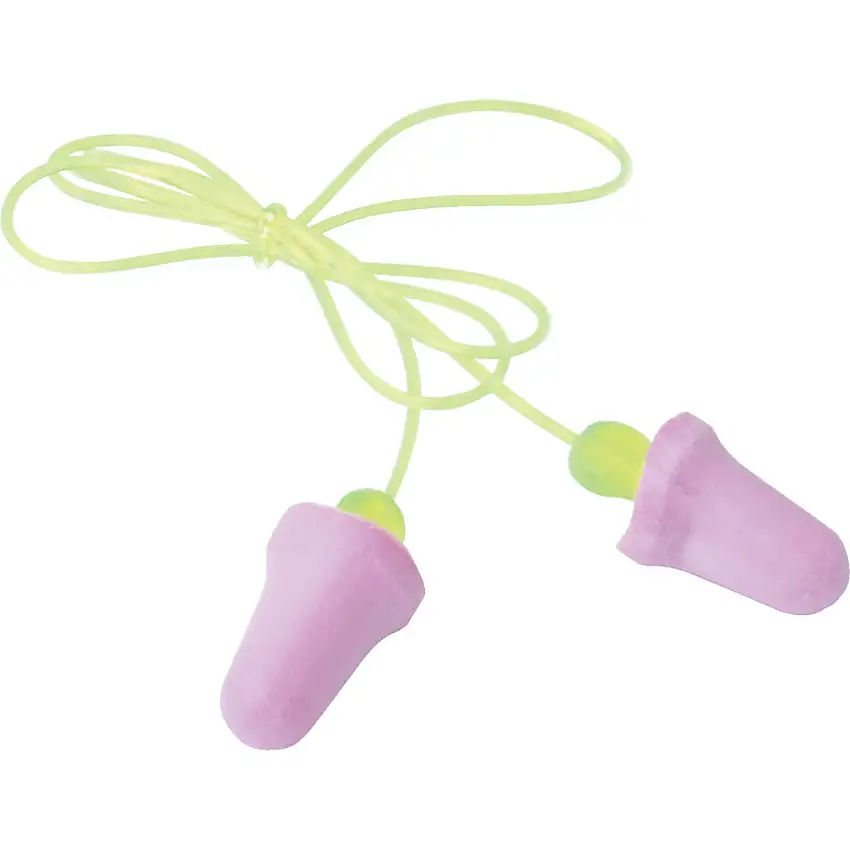 3M EAR Disposable Ear Plugs, Corded, Not Detectable, Cone Plug Shape, 35dB, Pink, Foam, Pack of 100 Pairs