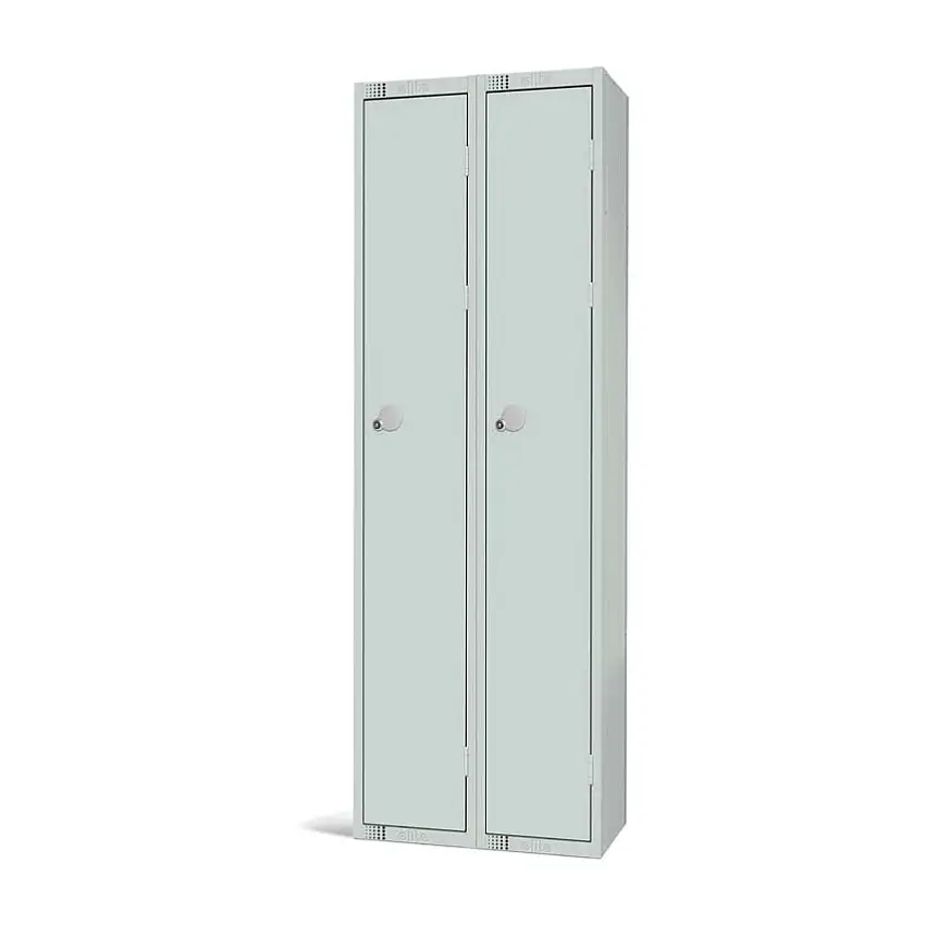 Elite Lockers Compartment Locker, 2 Doors, Mid Grey, 1800 x 600 x 300mm, Nest of 2