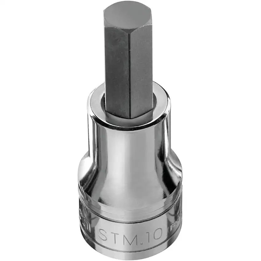 Facom 1/2in. Drive, Standard Hexagon Bit Socket, 14mm, Metric, Polished Finish