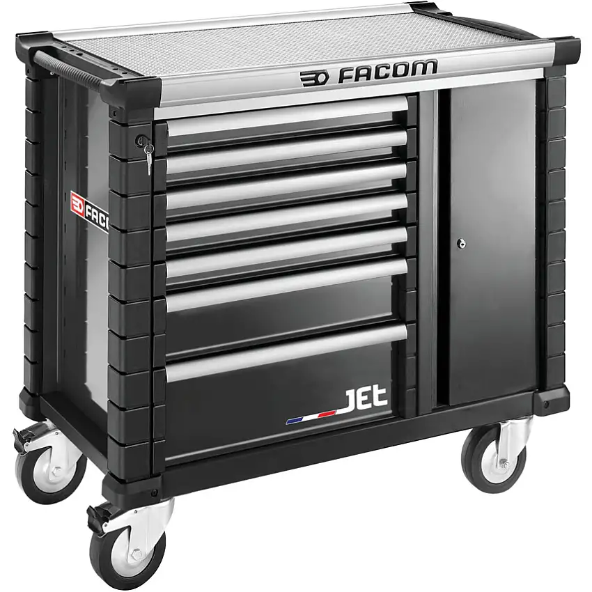 Facom Roller Cabinet, JET+, Black, 6-Drawers, 1000 x 1154 x 546mm