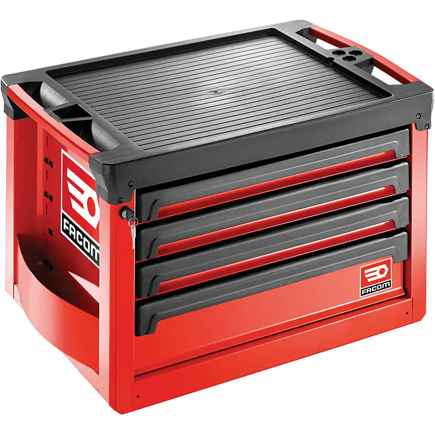 Facom Tool Chest, ROLL, Red/Black, 4-Drawers, 60/130 x 569 x 421mm