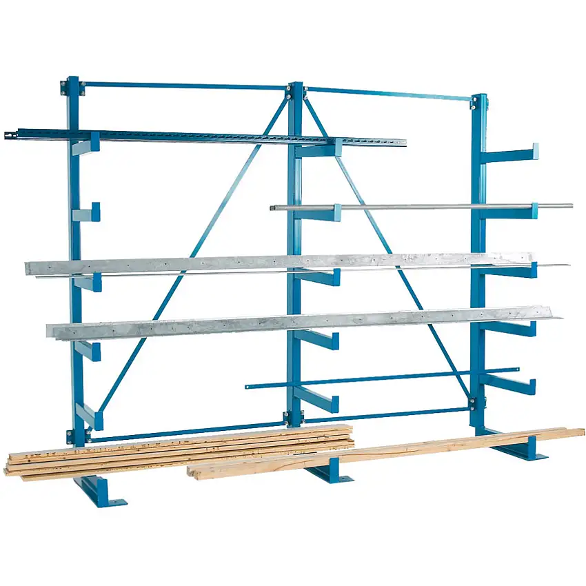 GPC Cantilever Racking, 6 Shelves, 200kg Shelf Capacity, 2030mm x 1100mm, Blue