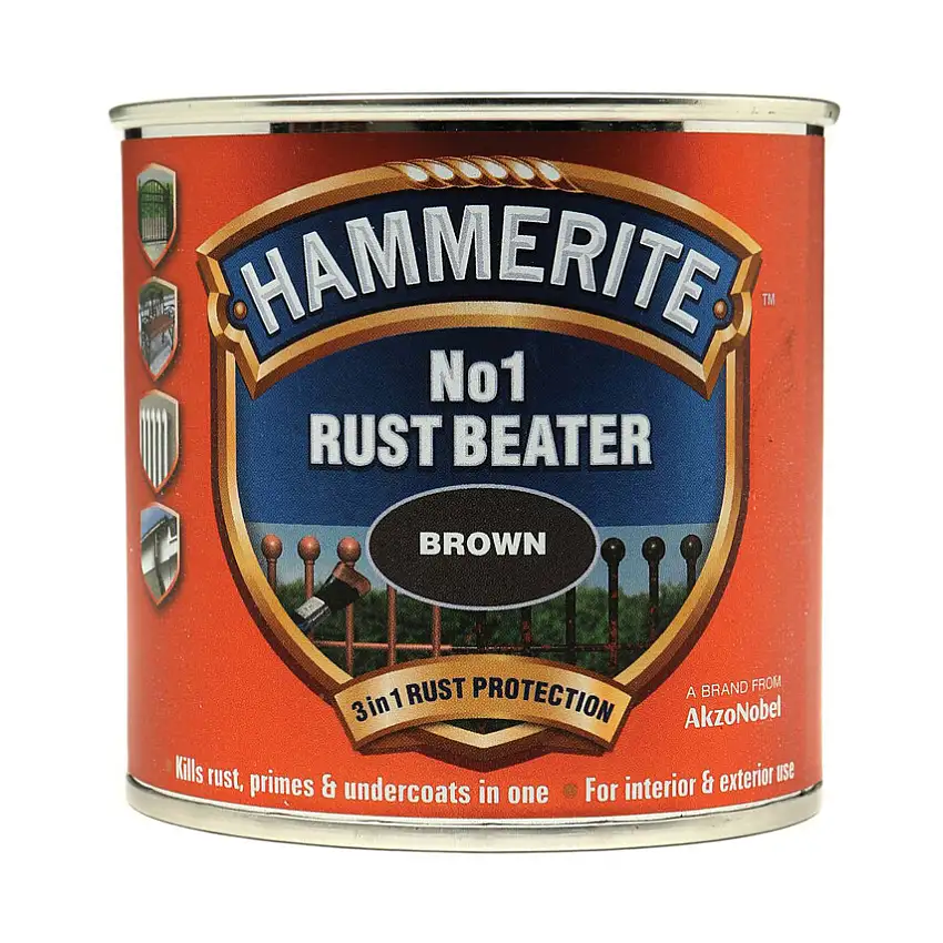 Hammerite No.1 RUSTBEATER, Primer, Brown, Tin, 250ml