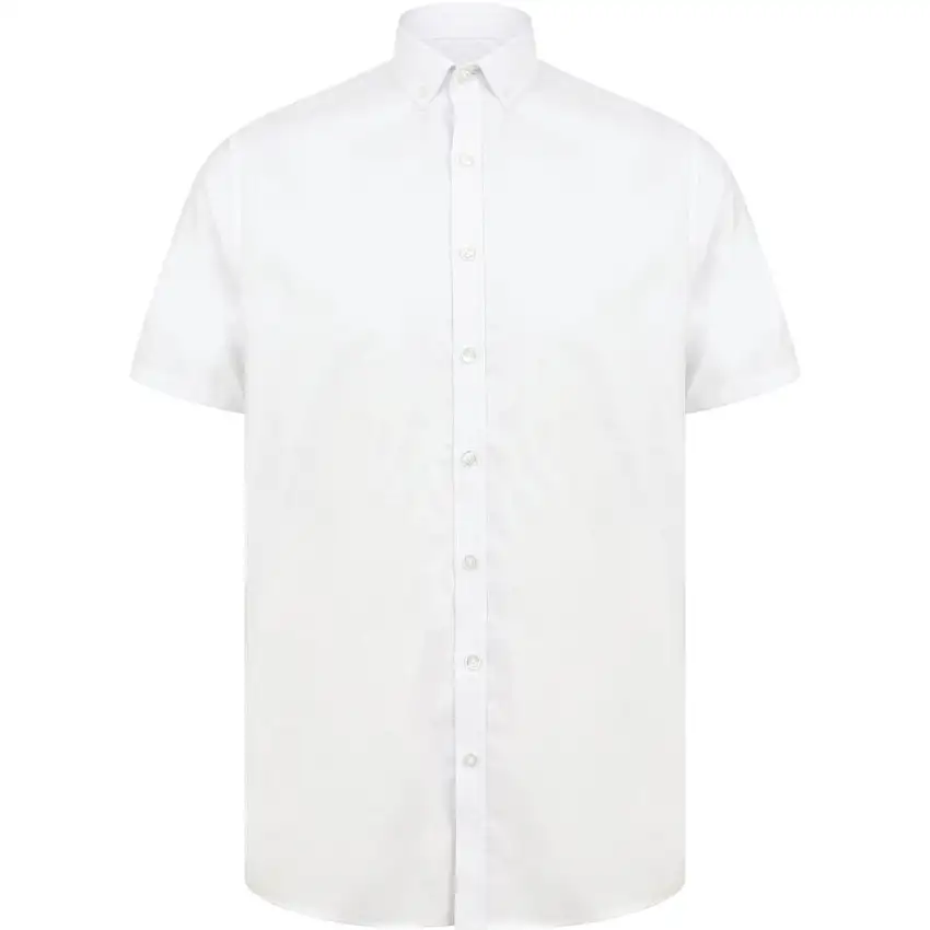 (Unbranded) MENS OXFORD SHIRT SLIM FIT SSHB517 WHITE (M)