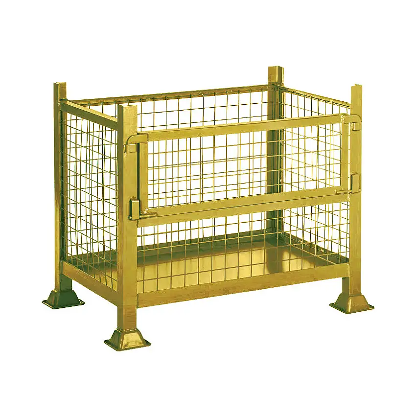 GPC YELLOW STACKABLE HALF DROP PALLET - 915X610X455 - 500KG