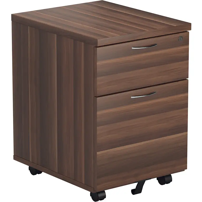 Tc 2 DRAWER MOBILE PEDESTAL - DARK WALNUT