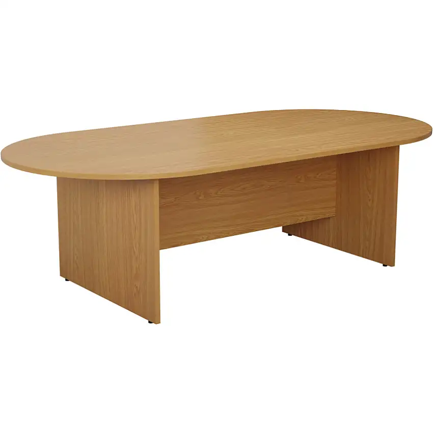 Tc Oval Meeting Table, Oak, 2400mm Wide