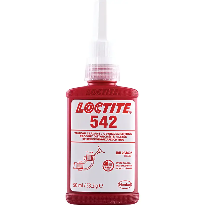 Loctite 542, Hydraulic Sealant, Bottle, 50ml, Brown