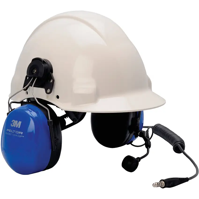 3M 3M™ PELTOR™ Twin Cup EX Headset, 31 dB, J11 Plug, Hard Hat Attached, MT72H540P3E-50