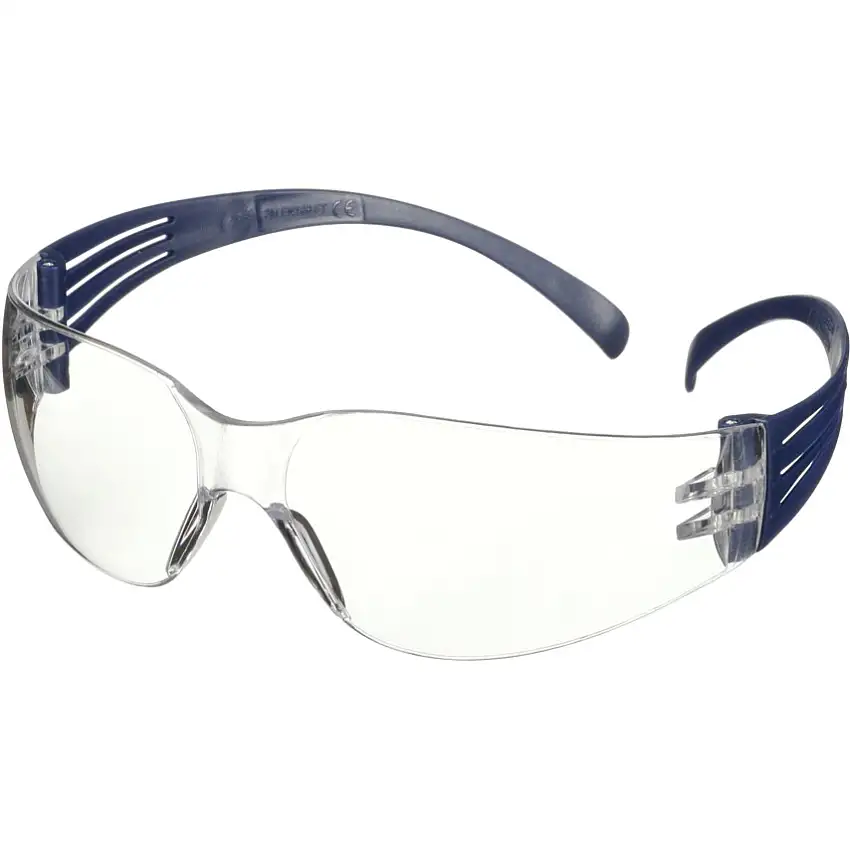 3M 100 SAFETY GLASSES, BLUE FRAME, CLEAR LENS, SF101AS-BLU-EU