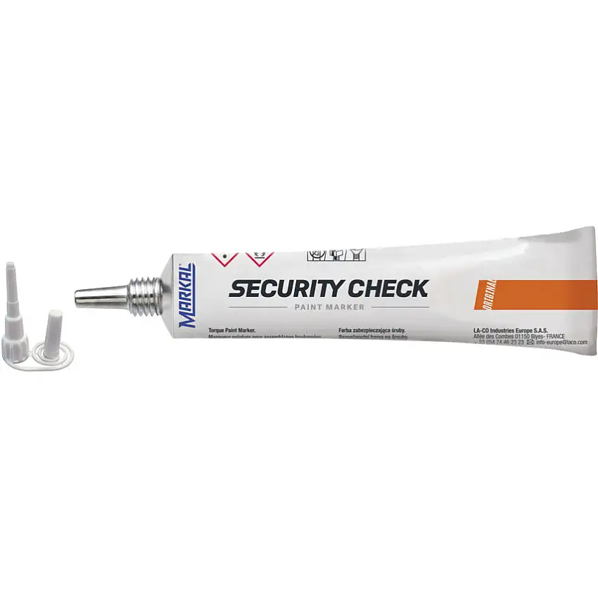 Markal Security Check Marker, Orange, Permanent, , Single