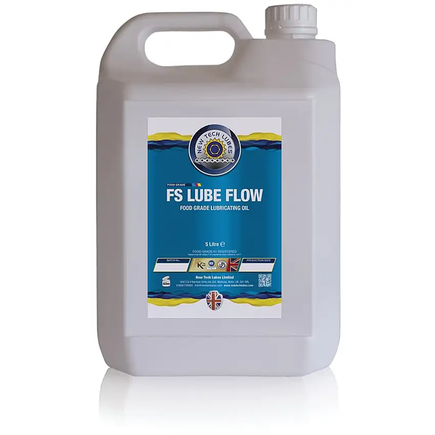 New Tech Lubes FS LUBE FLOW, Multi-Purpose Oil, Food Safe, 5ltr, Jerry, Viscosity Grade 138