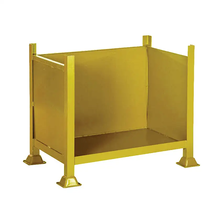 GPC YELLOW STACKABLE OPEN FRONT PALLET - 915X915X610 - 500KG