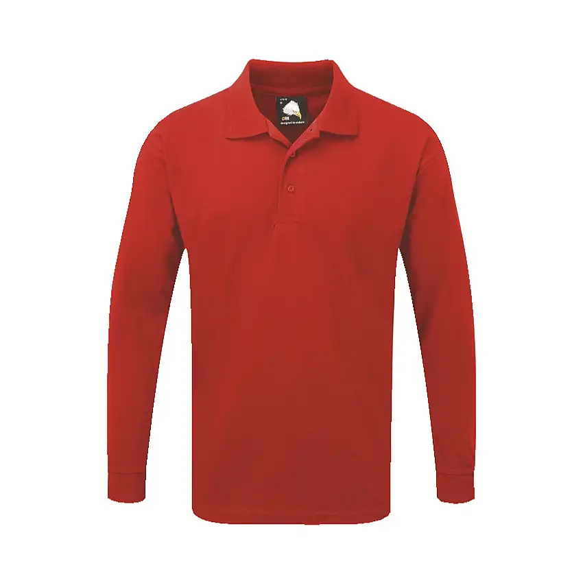 (Unbranded) WEAVER PREMIUM POLO SHIRT L/S RED(5XL)