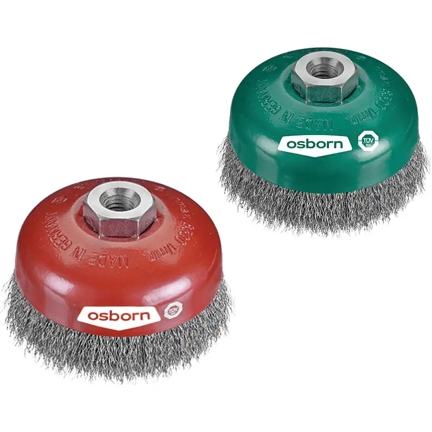 Osborn Polishing CUP BRUSH D125 THREAD M14X2,0 CRIMPED STEEL WIRE 0,50 T35 OSBORN