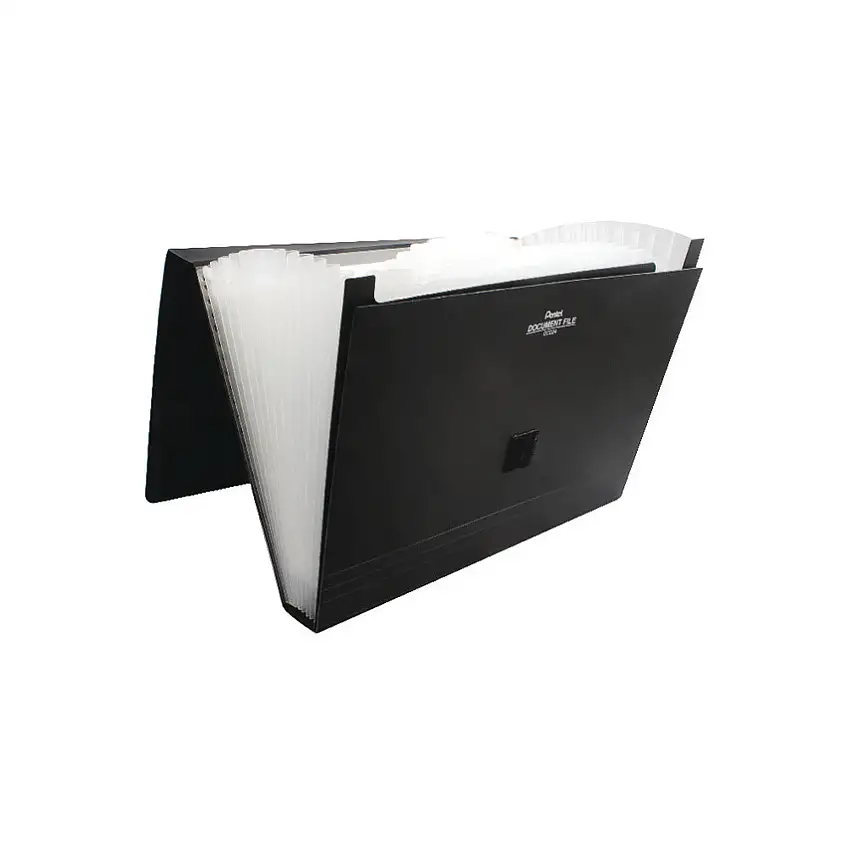 Pentel DCD24A RECYCOLOGY EXPANDING DOCUMENT FILE 13-POCKET BLK