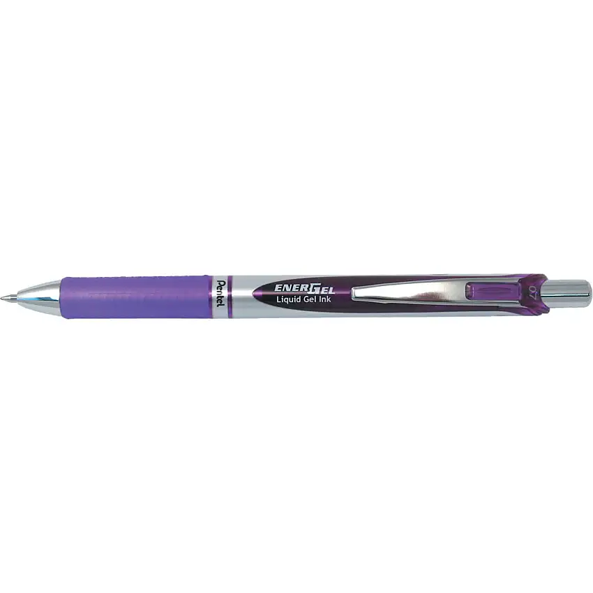 Pentel EnerGel XM BL77 Series, Rollerball Pen, Violet, Fine Tip Size, 0.35mm Line Width, Pack of 12