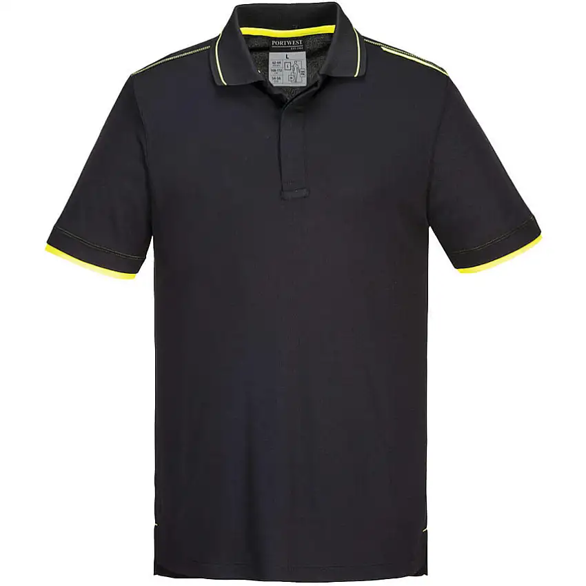 Portwest T722 WX3 ECO POLO SHIRT BLACK (XL)
