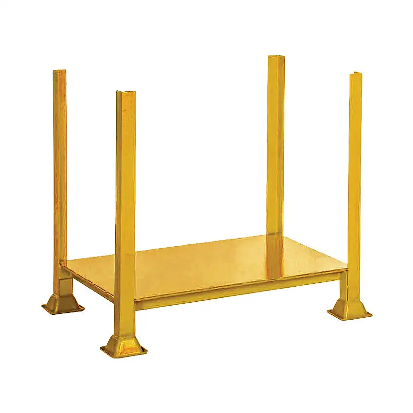 GPC YELLOW STACKABLE POST PALLET -610X610X455 - 1000KG