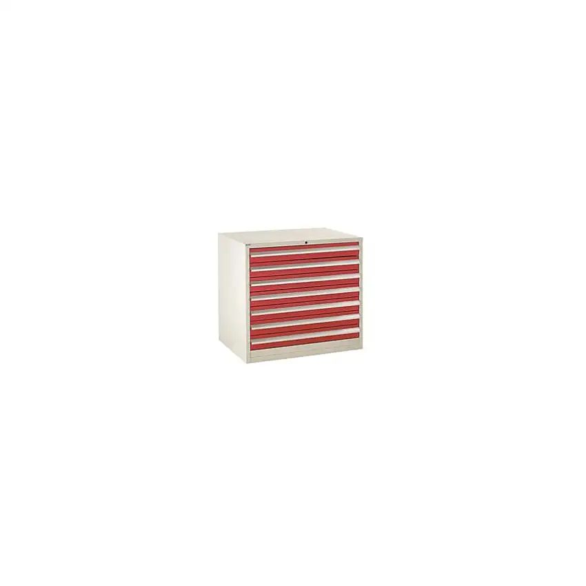 QMP Euroslide 7 Drawer7x100mm825x900x650 Red