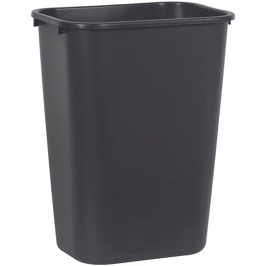 (Unbranded) Rubbermaid Deskside Waste Bin - 39Lt BLACK