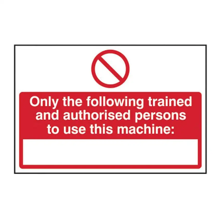 Centurion Europe ONLY TRAINED AND AUTHORISEDPERSONS... - RPVC (300 X 200MM)