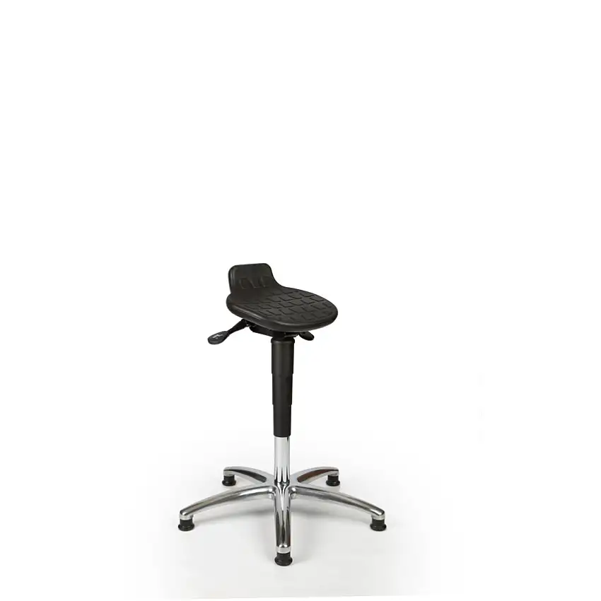 Techsit L-TECH PU SIT STAND, SEAT TILT ON GLIDES - BLACK