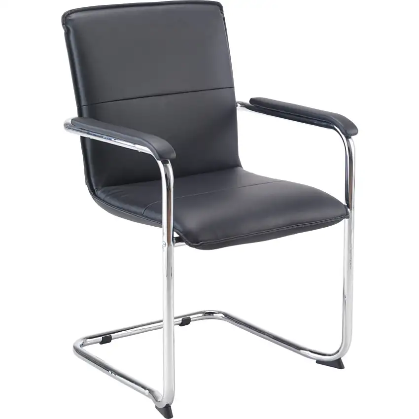 Tc PAVIA PU VISITORS CHAIR - BLACK
