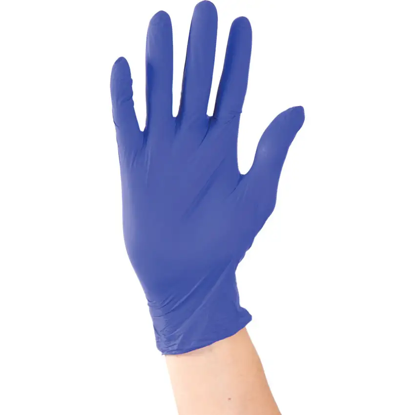 Tuffsafe Disposable Gloves, Blue, Nitrile, 2.2mil Thickness, Powder Free, Size L, Pack of 100