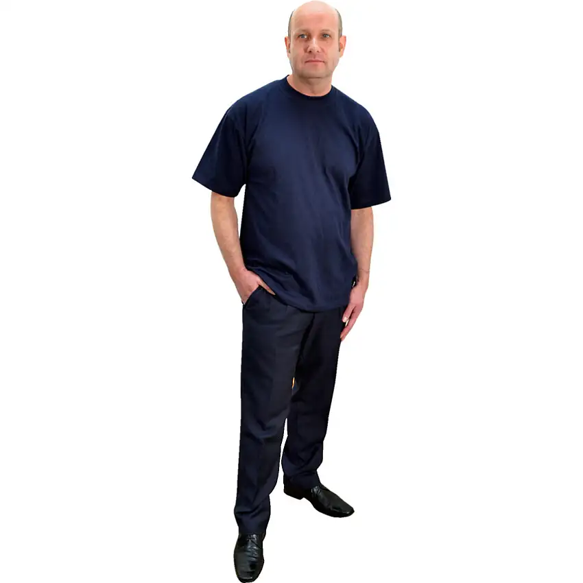 Tuffsafe T-Shirt, Unisex, Navy Blue, Cotton/Polyester, Short Sleeve, L