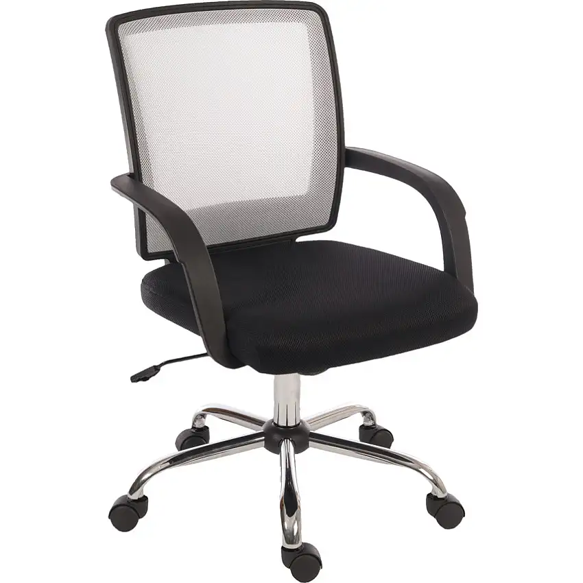 Teknik HIGH BACKED MESH CHAIR CHARCOAL W/ CHROME BASE