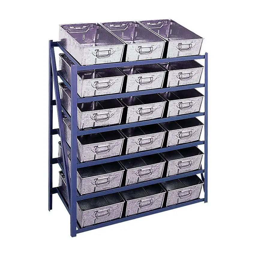 GPC BLUE TILTED TOTE PAN RACK-455DX1040WX6 SHELVES - FOR GTP02