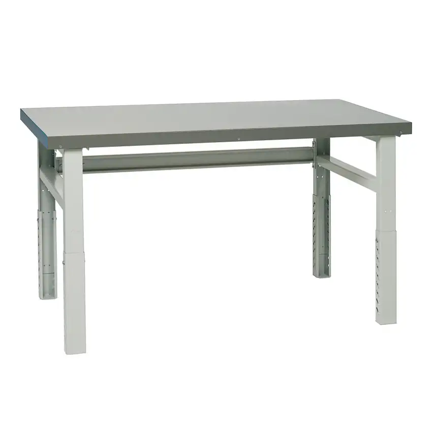 Treston Heavy Duty Steel Top 1.5mm Adjustable Height Workshop Bench 1000mm