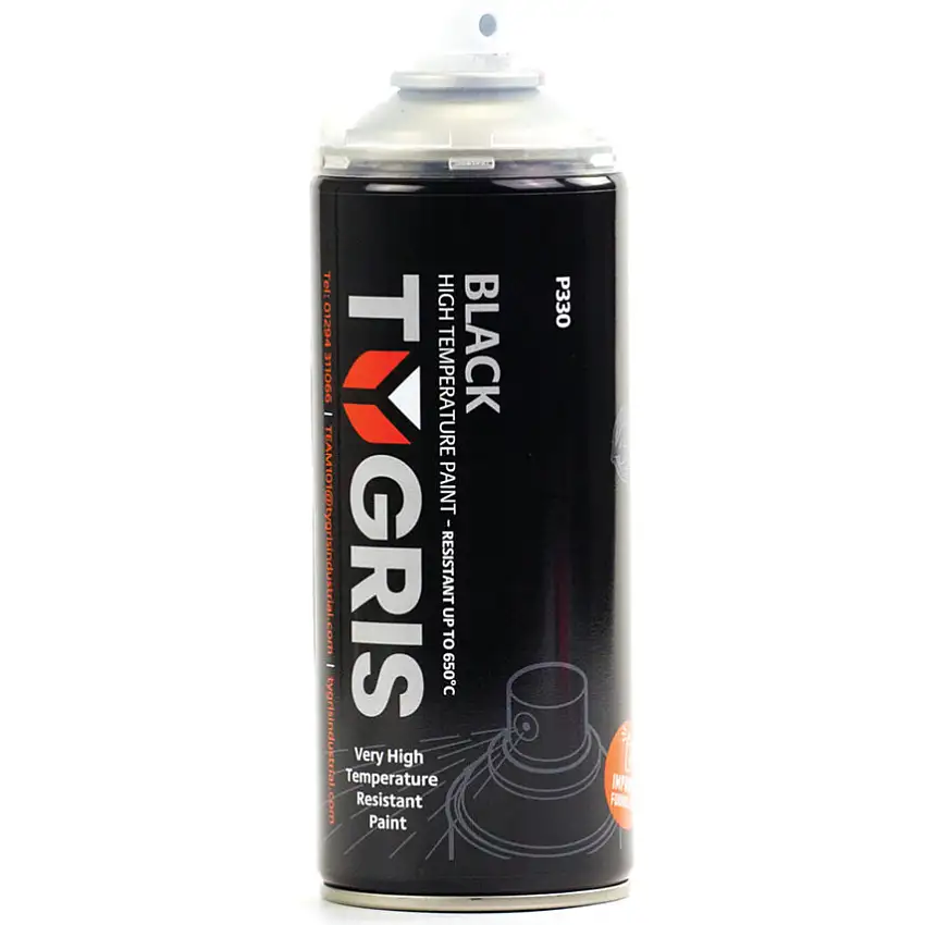 Tygris P330 High Temperature Paint Black 400ml